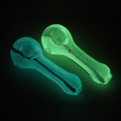 GLASS PIPE GLOW IN DARK PIPE GP4594 1CT